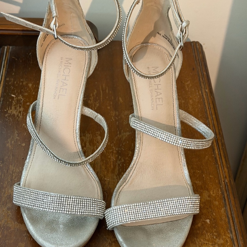 Michael Shannon Glittering Silver Heels